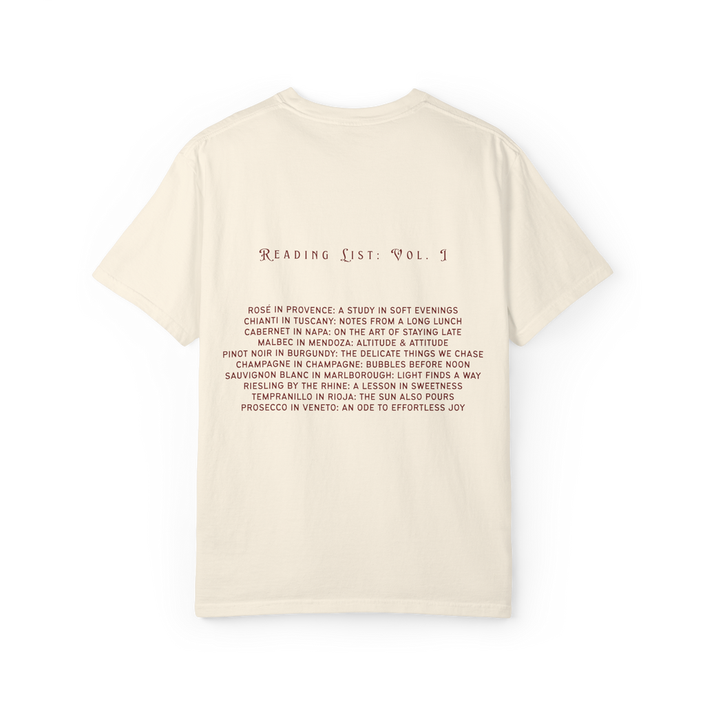Book Club Tee Ivory - back graphic view