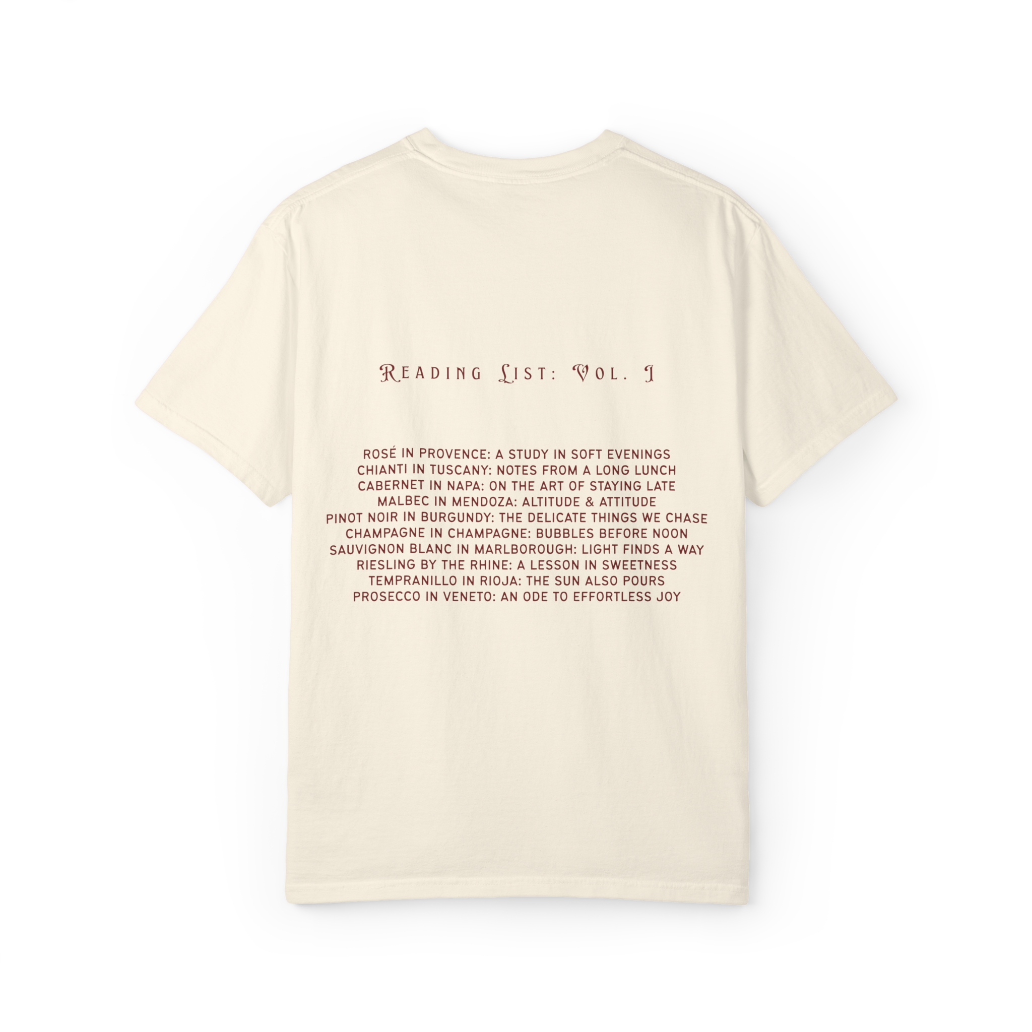 Book Club Tee Ivory - back graphic view