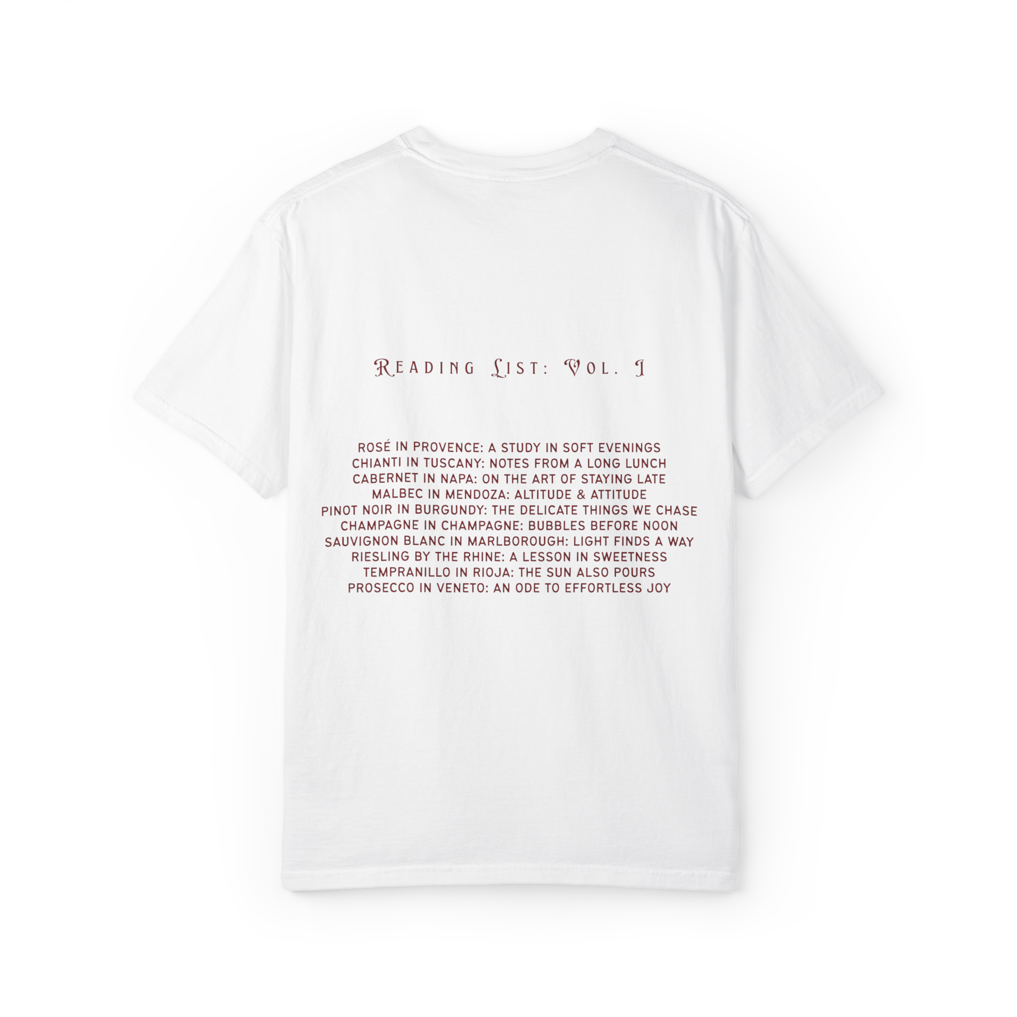 Book Club Tee White - back graphic view