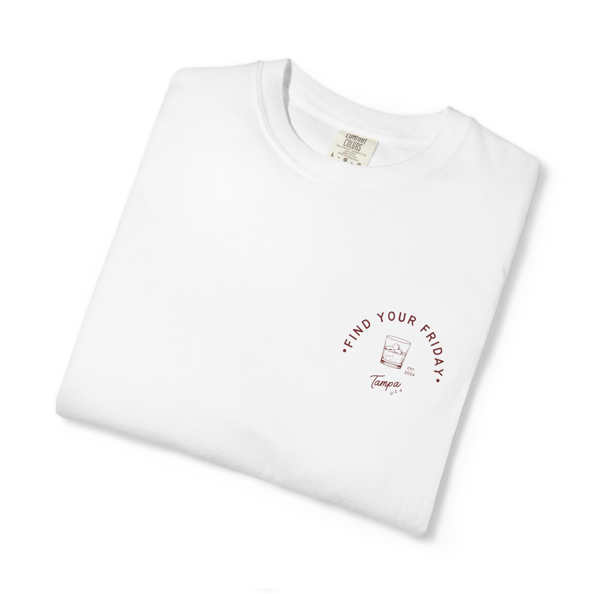 Be Old Fashioned Tee White - folded front view