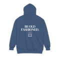 Be Old Fashioned Hoodie Denim - back graphic view