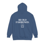 Be Old Fashioned Hoodie Denim - back graphic view