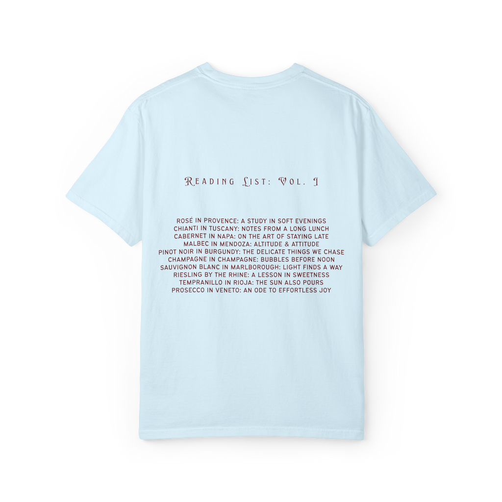 Book Club Tee Chambray - back graphic view