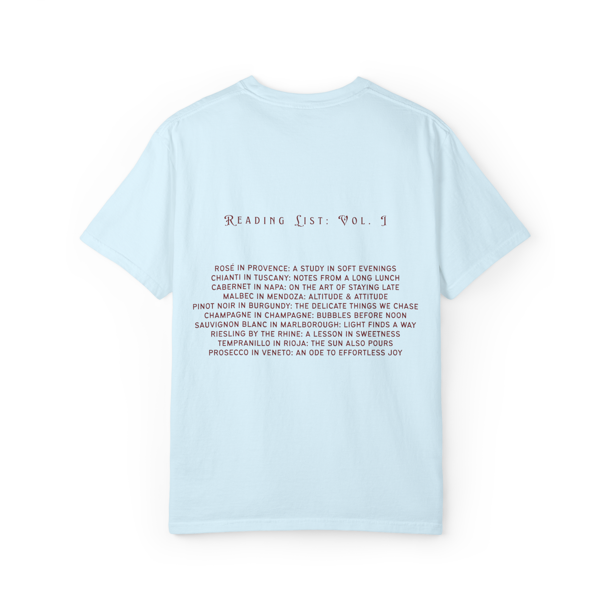 Book Club Tee Chambray - back graphic view