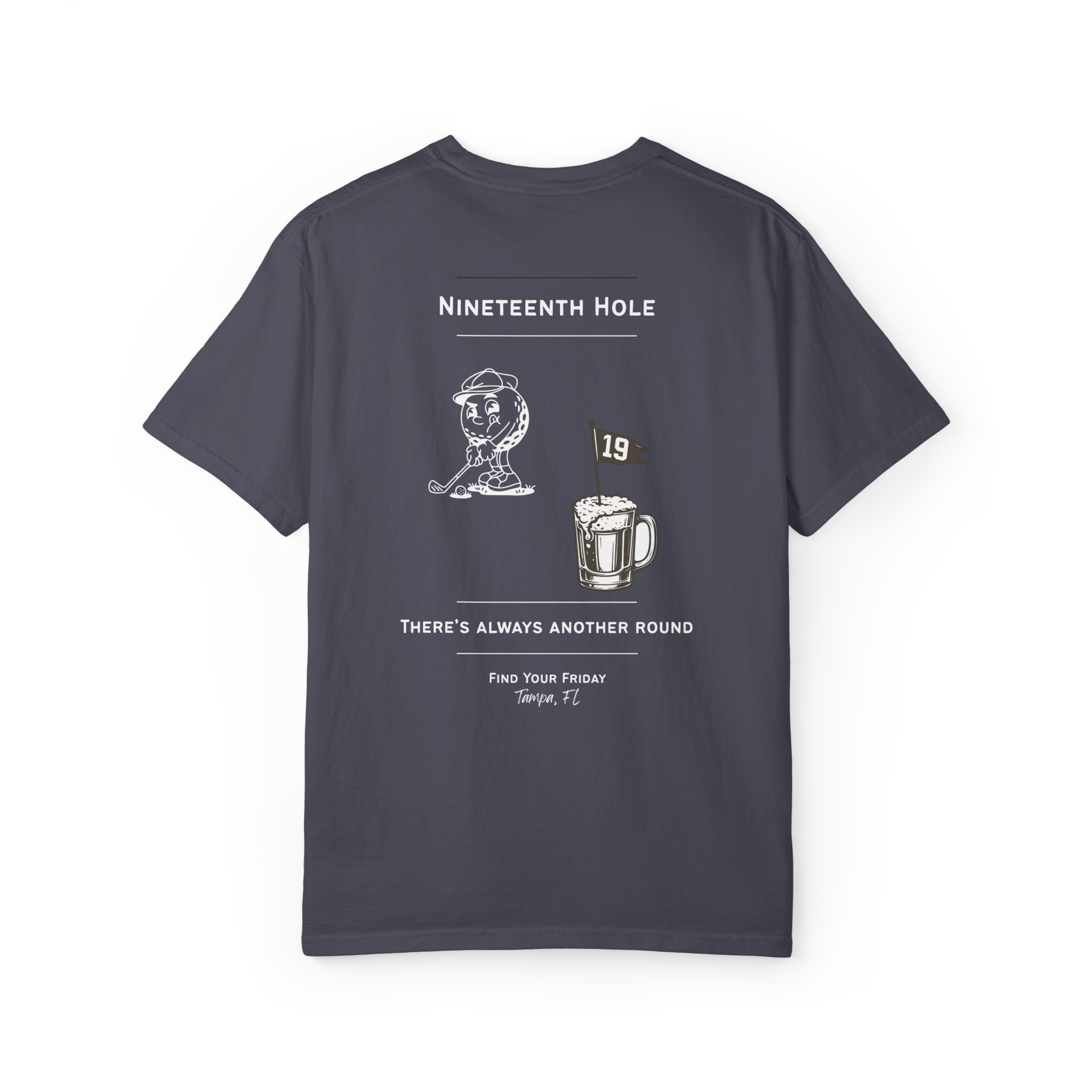 Nineteenth Hole Mug Tee - Navy