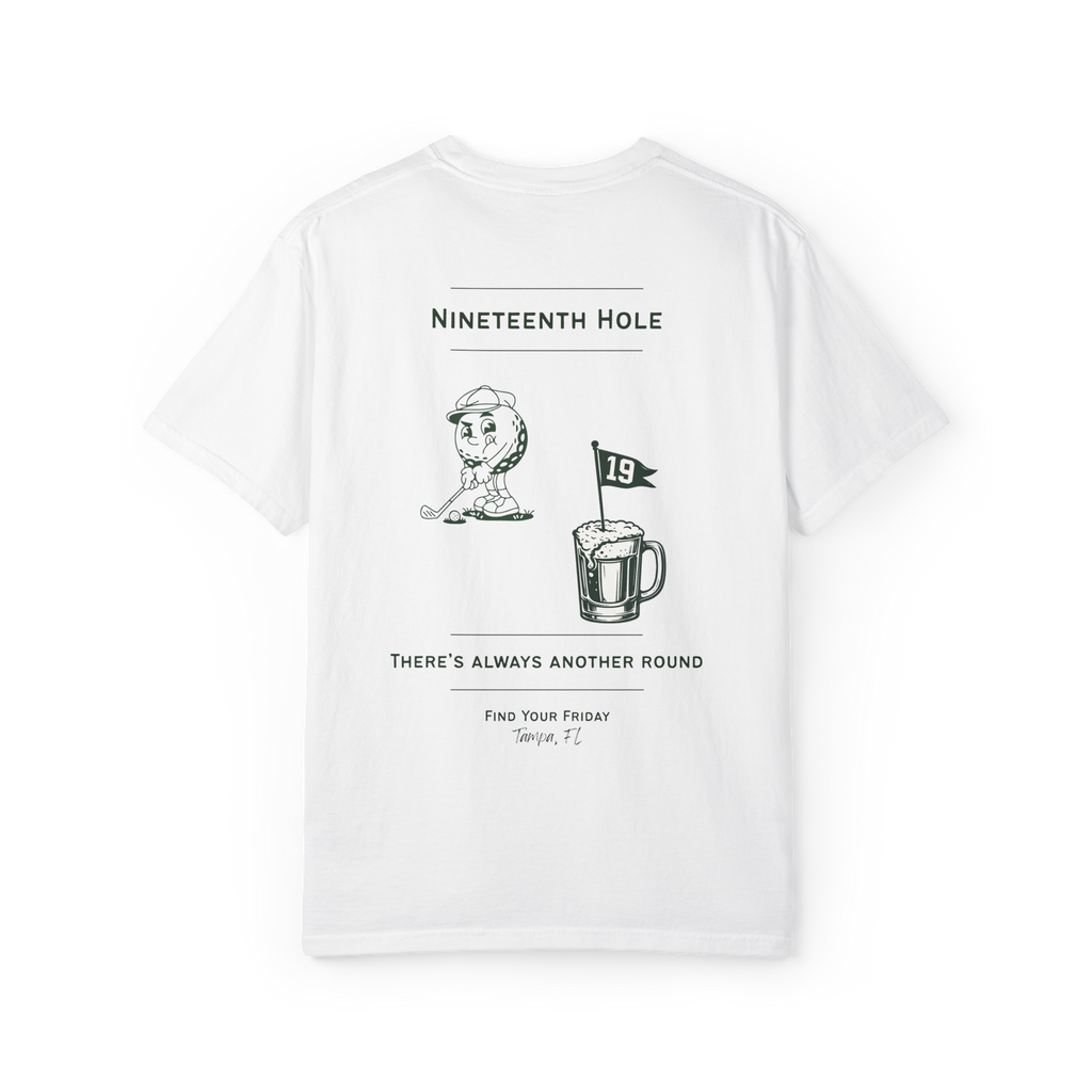 Nineteenth Hole Mug Tee - White