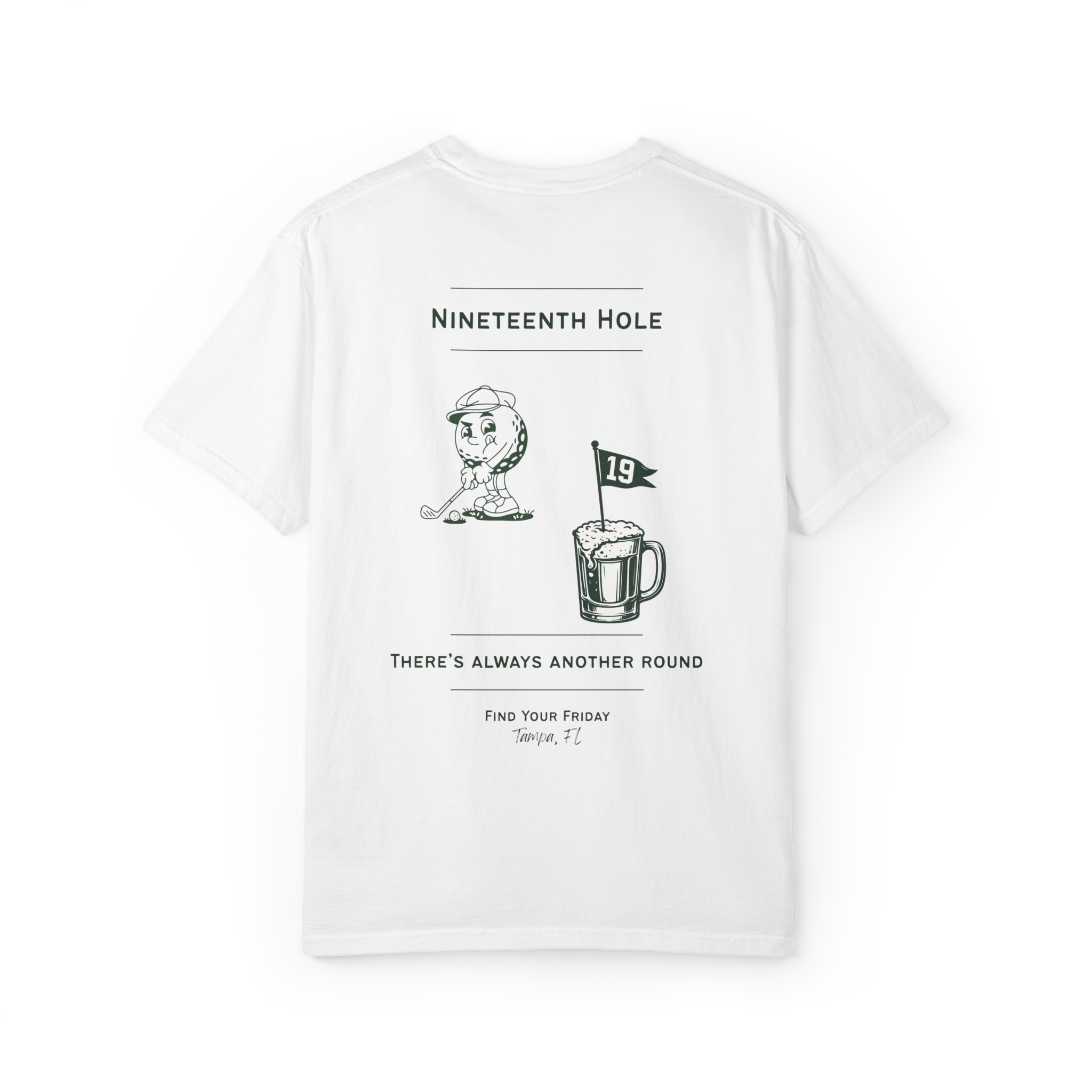 Nineteenth Hole Mug Tee - White