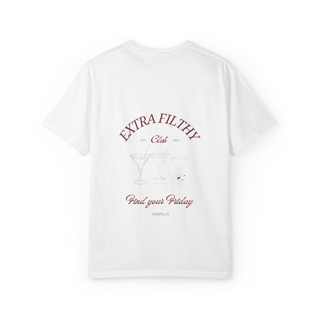 Extra Filthy Club Tee White - back graphic view