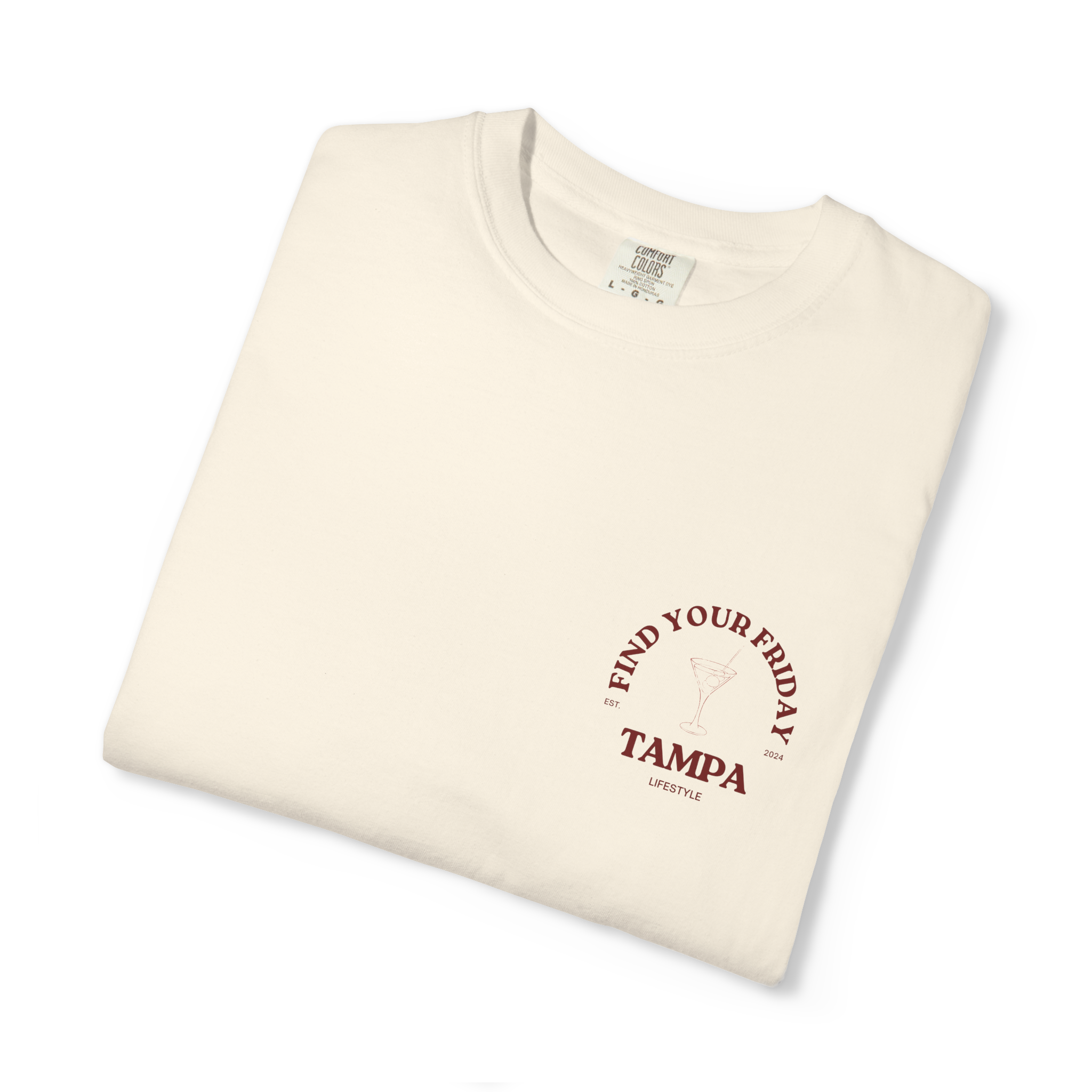 Extra Filthy Club Tee Ivory - folded front view