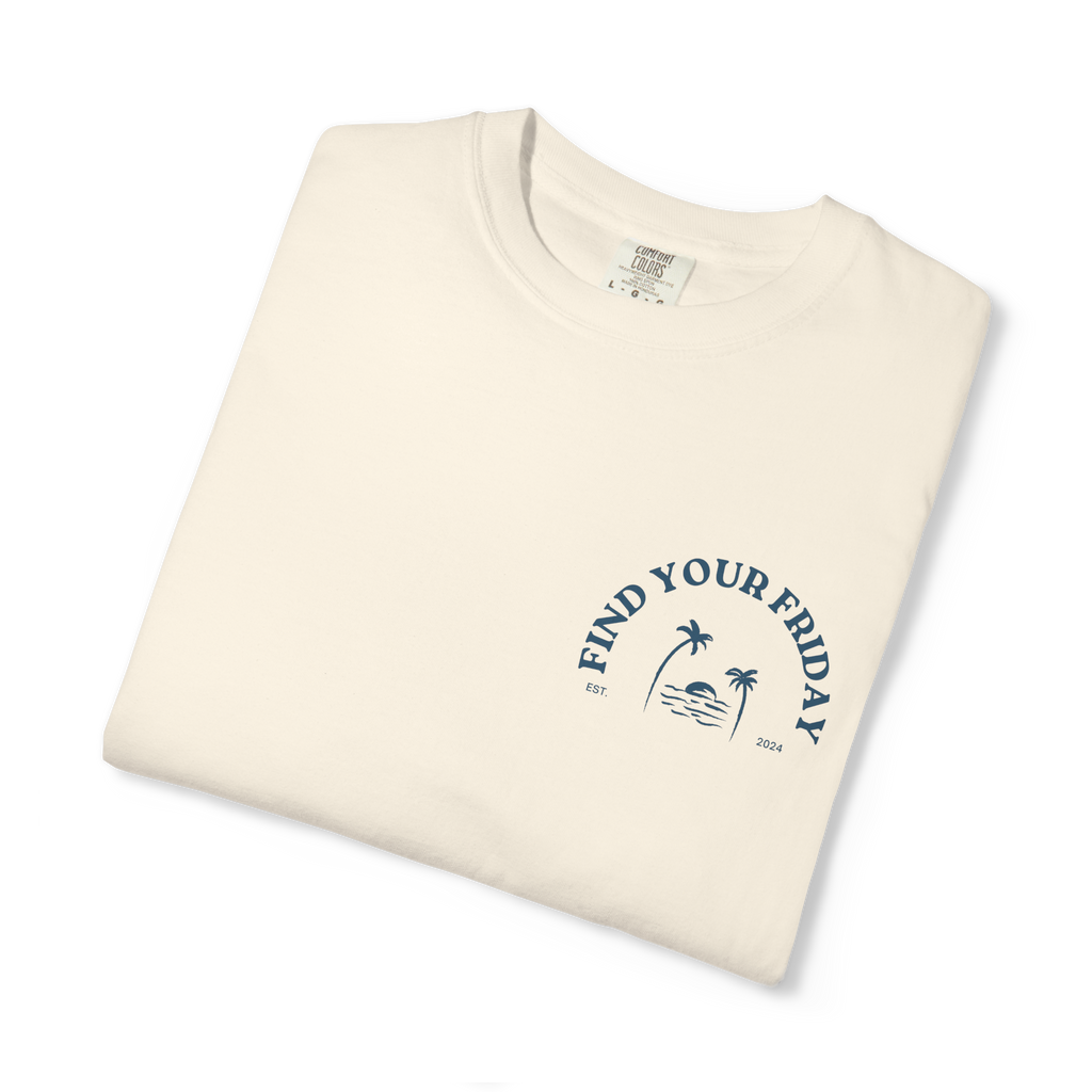 Find Your Friday Tee Ivory - folded front view
