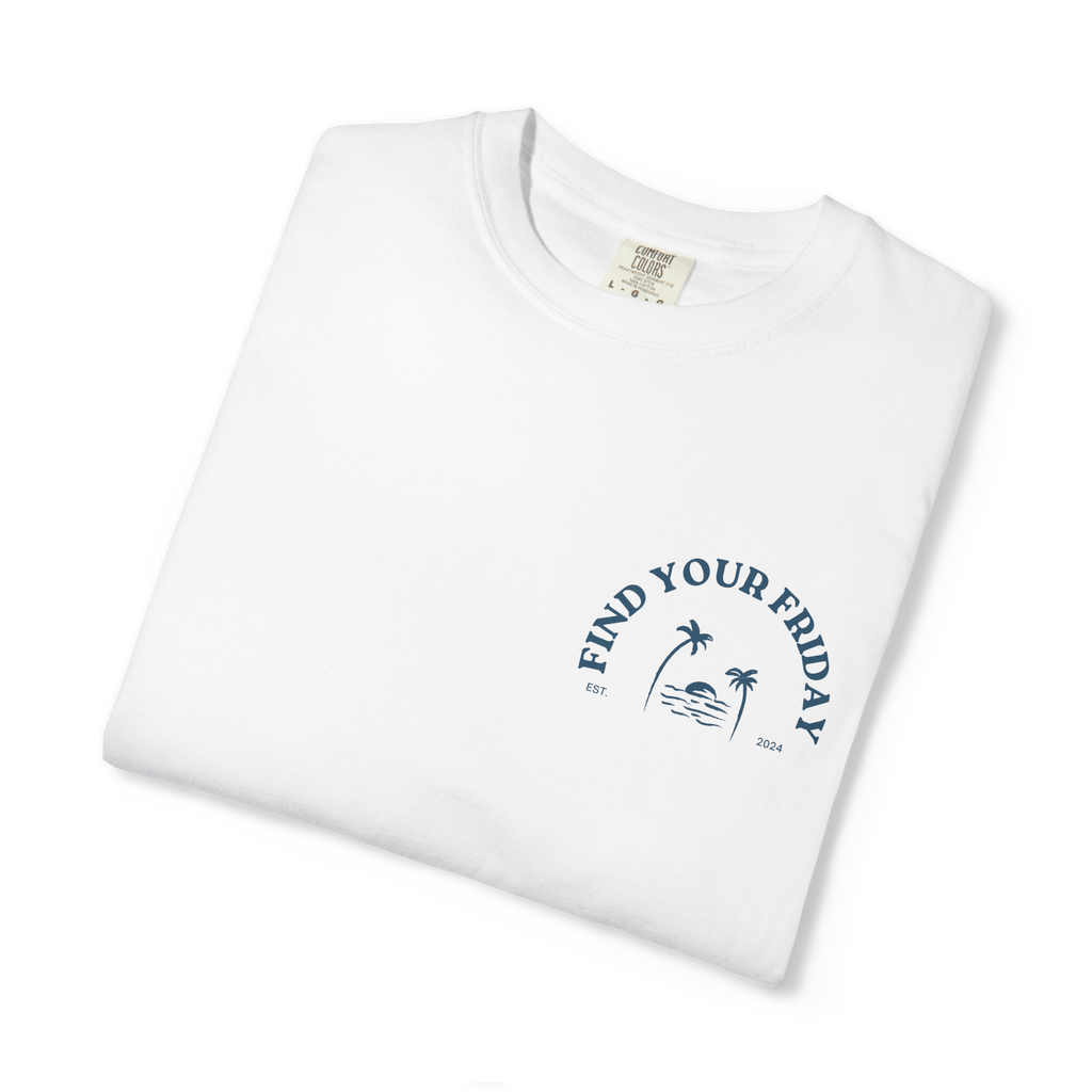 Find Your Friday Tee White - folded front view