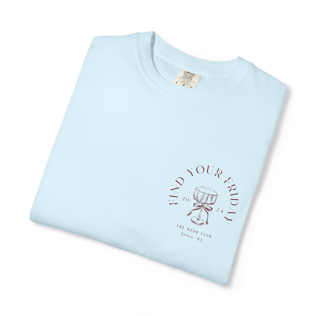 Book Club Tee Chambray - folded front view