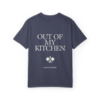 Out Of My Kitchen Tee Denim - back graphic view
