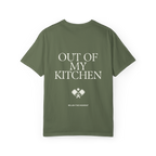 Out Of My Kitchen Tee Sage - back graphic view