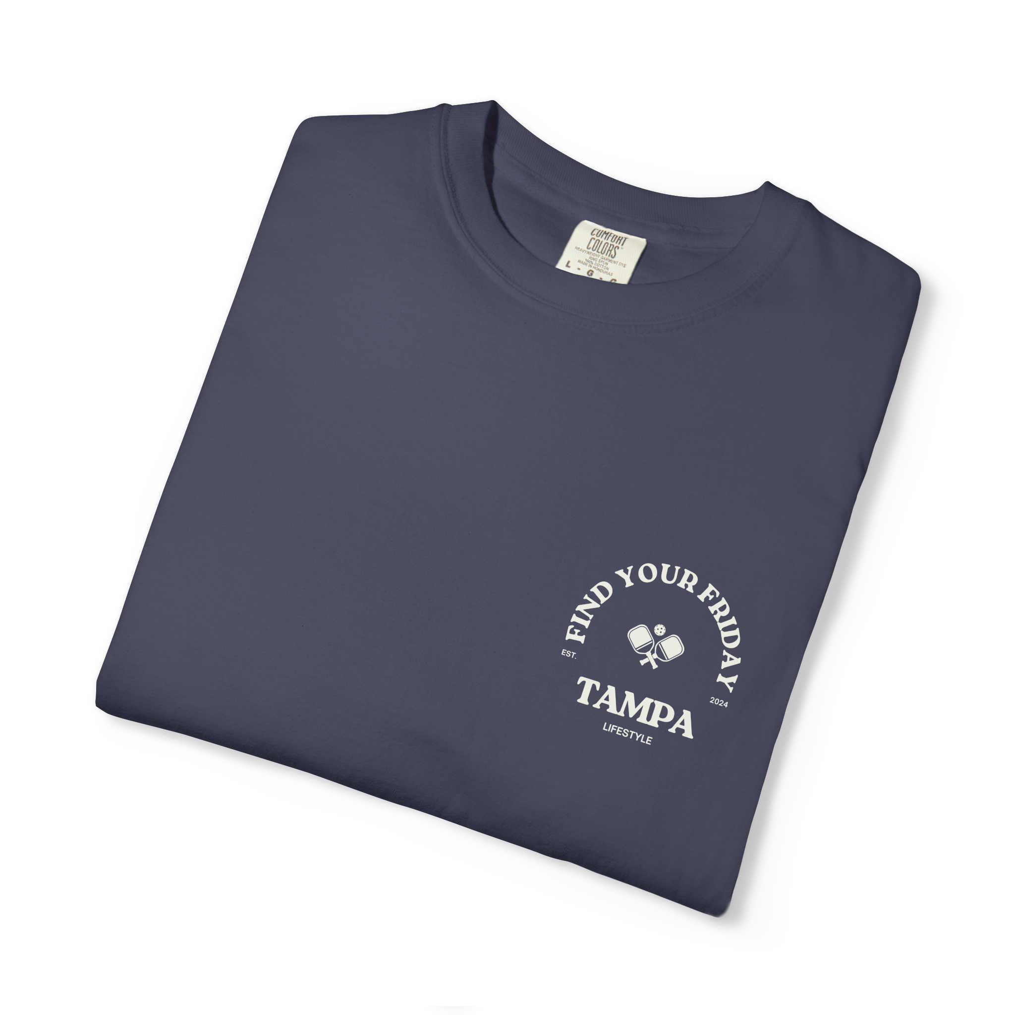 Out Of My Kitchen Tee Denim - folded front view