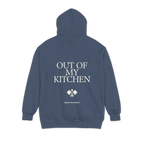 Out Of My Kitchen Hoodie Denim - back graphic view